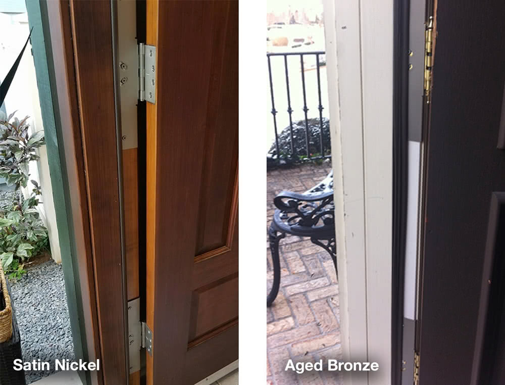 Nickel & Bronze Hinge Shields