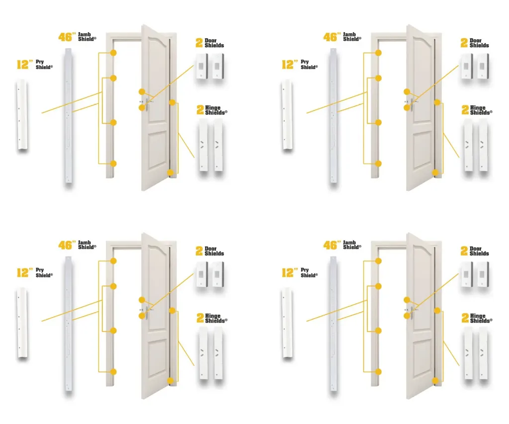 Door Armor MAX Combo 4 Pack Bundle Save $20 + FREE Pry Shield Upgrade!