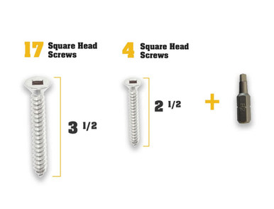 [INS-EZA-21003] Door Armor Replacement Screw Pack (White)